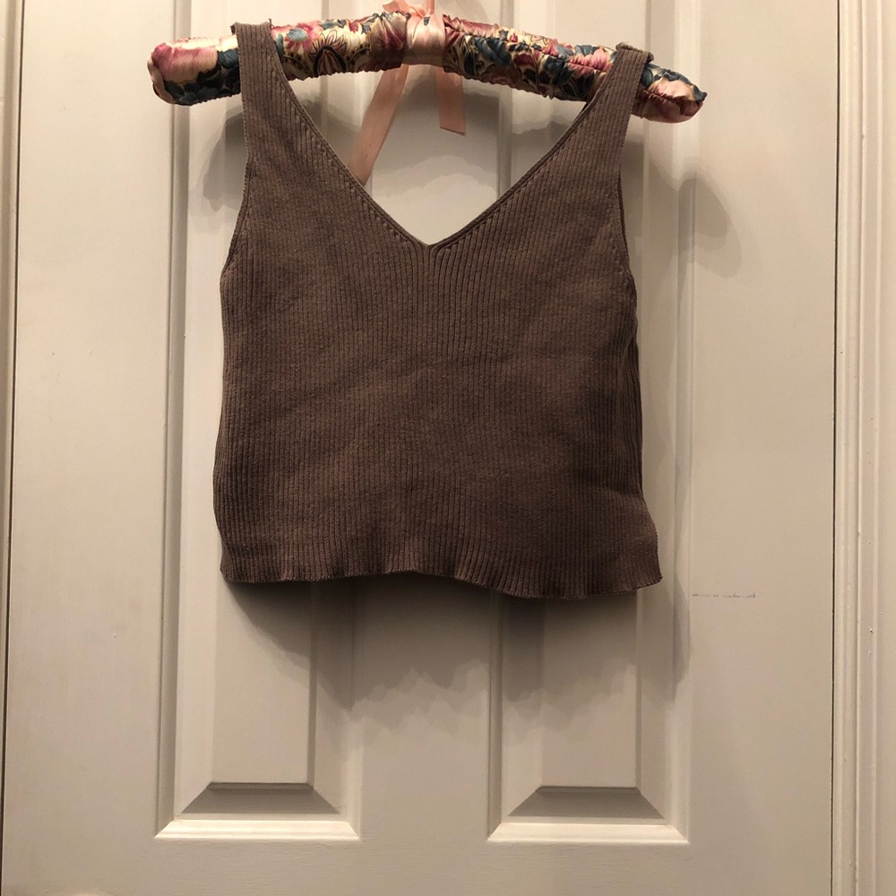 NWOT Cropped Sweater Tank Top